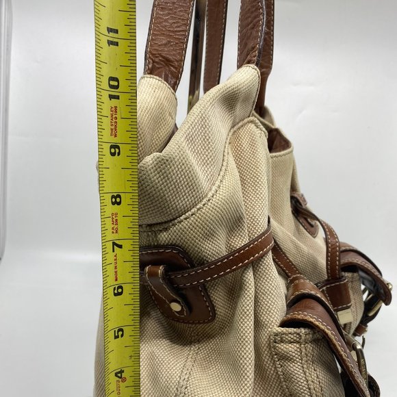 Michael Kors M Tan Brown Interwoven Shoulder Bag - Picture 4 of 11